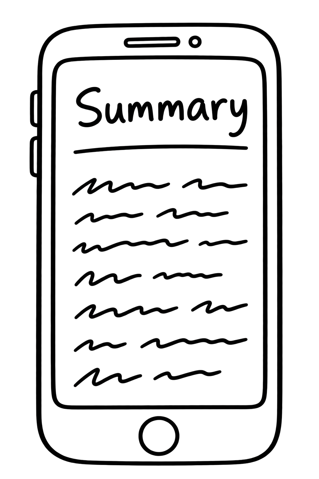 A phone showing a visit summary.
